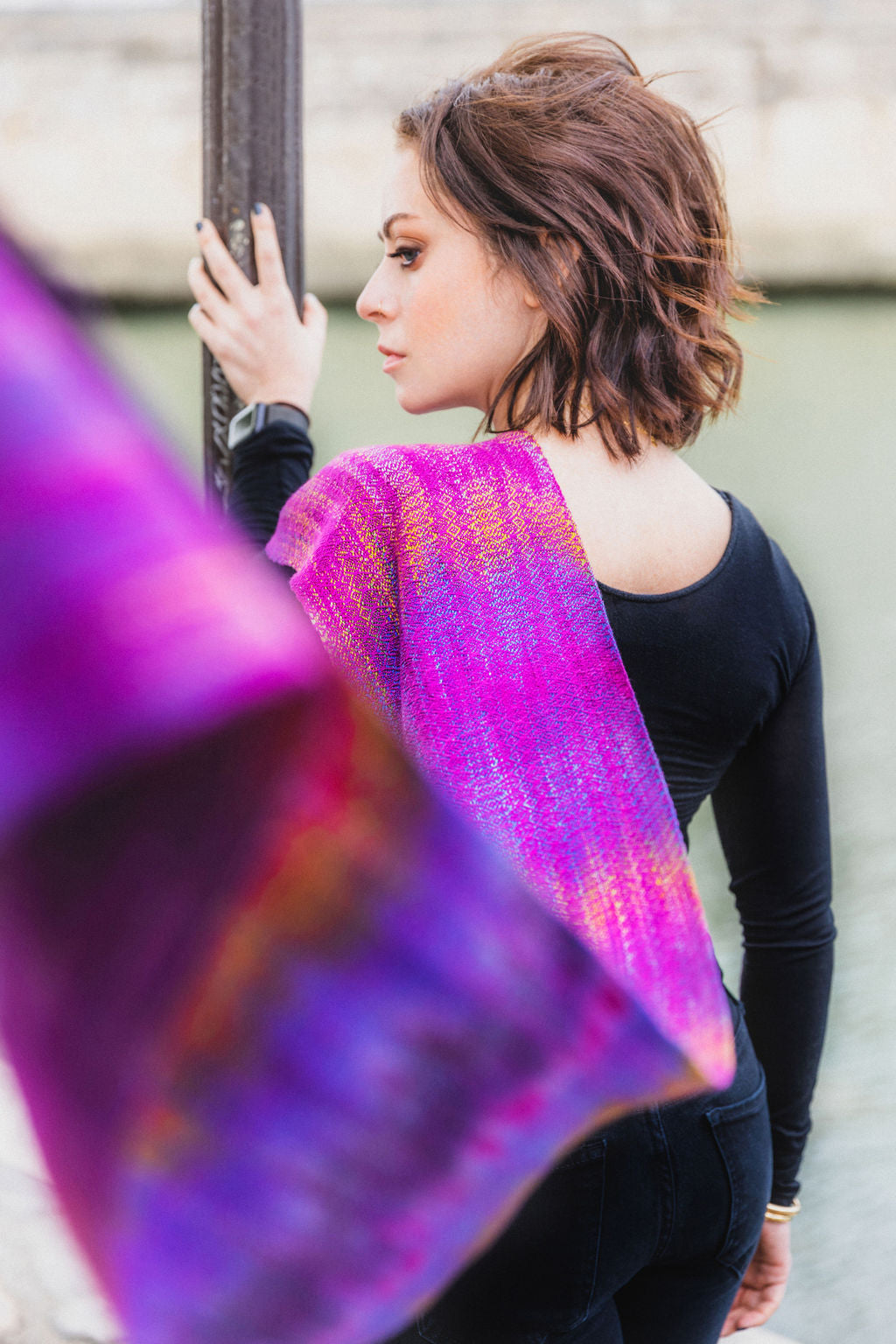Oriental Dwarf Kingfisher Classic Scarf- Raspberry