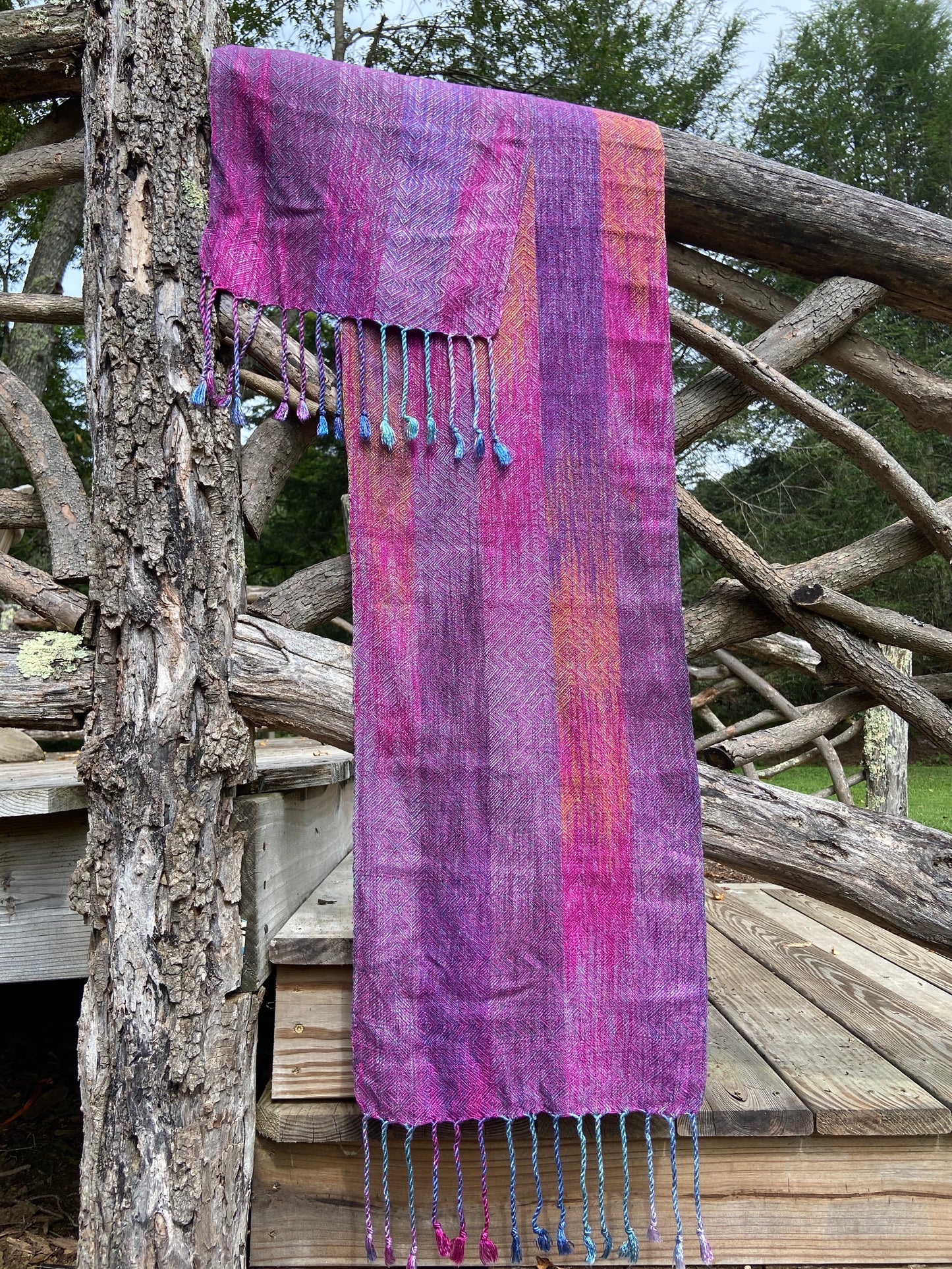 Oriental Dwarf Kingfisher Classic Scarf- Raspberry - Sydney Sogol, Classic Scarves, oriental-dwarf-kingfisherclassic-scarf-raspberry, Classic scarf, eco-friendly scarf, scarf
