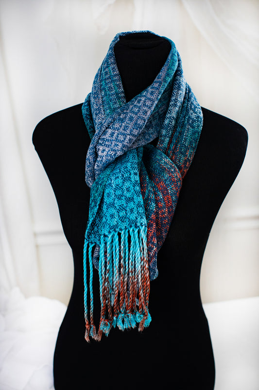 Sacred Kingfisher Classic Tencel Scarf- Barn Swallow