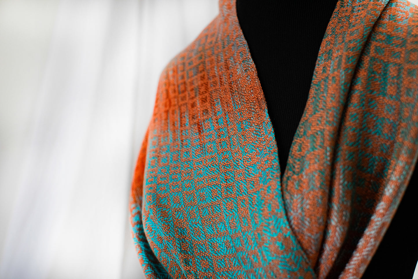 Sacred Kingfisher Classic Tencel Scarf- Tangerine