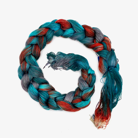 Hand Painted Warp: Tencel 5/2- Sacred Kingfisher - Sydney Sogol, Hand dyed Yarn, hand-painted-warp-5-2-sacred-kingfisher, Eco-friendly Yarn, Hand dyed warp, handpainted warp, tencel Warp, ten
