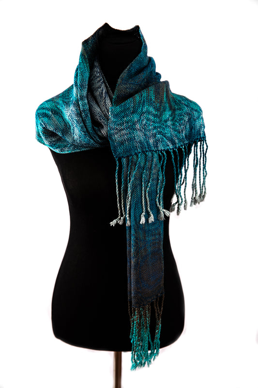 Spotted Shag Classic Tencel Scarf- Stellar Jay