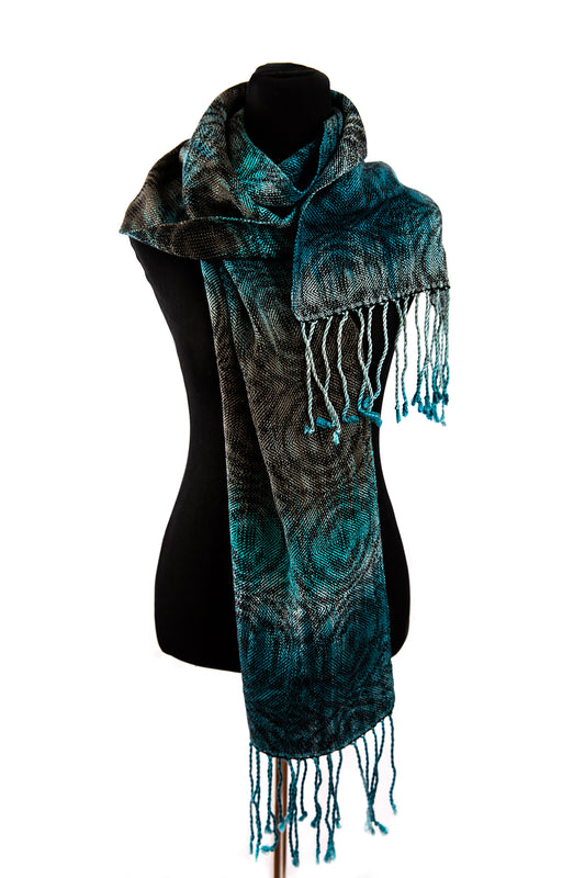 Spotted Shag Classic Tencel Scarf- Raven
