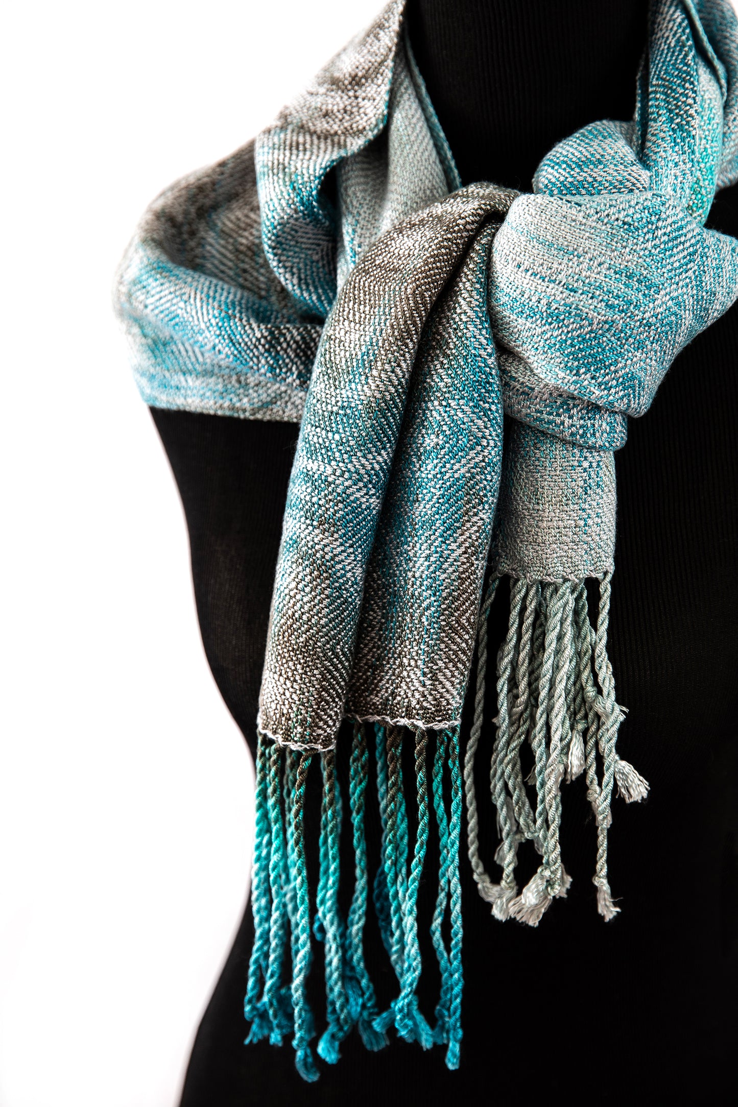 Spotted Shag Classic Tencel Scarf- Silver