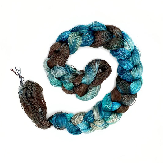 Hand Painted Warp: Tencel 5/2- Spotted Shag - Sydney Sogol, Hand dyed Yarn, hand-painted-warp-tencel-5-2-spotted-shag, eco-friendly yarn, hand dyed warp, handpainted warp, tencel warp, tencel