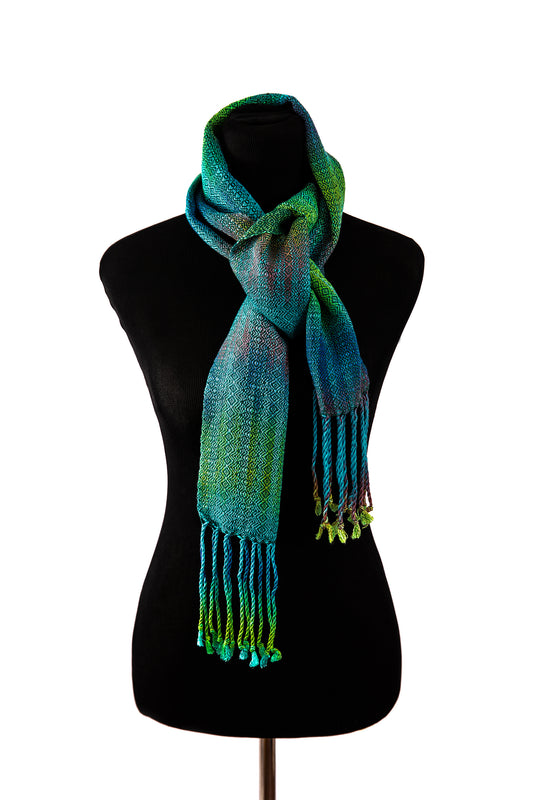 Takahae- Dk Green Skinny Scarf