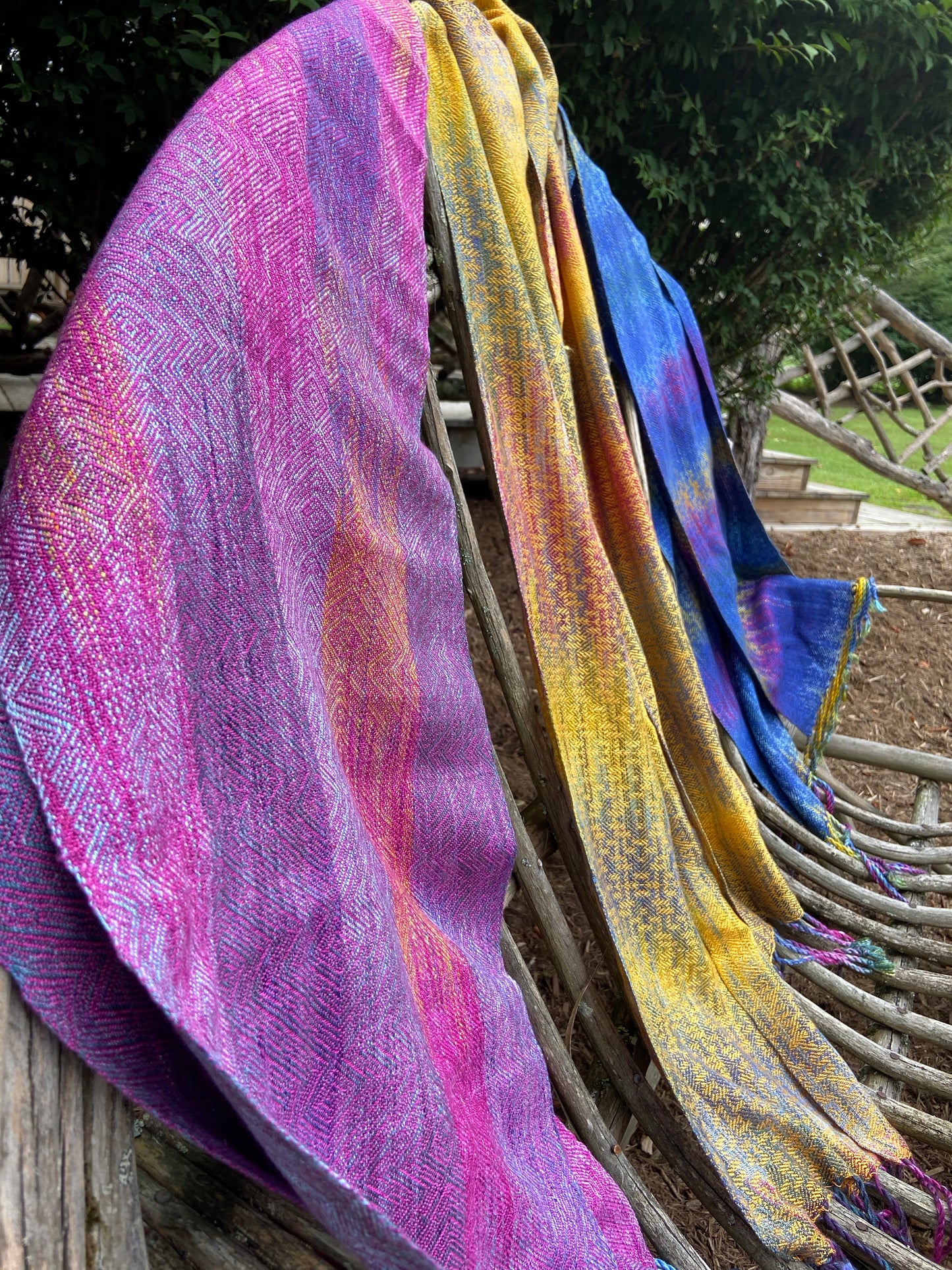 Oriental Dwarf Kingfisher Classic Scarf- Raspberry - Sydney Sogol, Classic Scarves, oriental-dwarf-kingfisherclassic-scarf-raspberry, Classic scarf, eco-friendly scarf, scarf