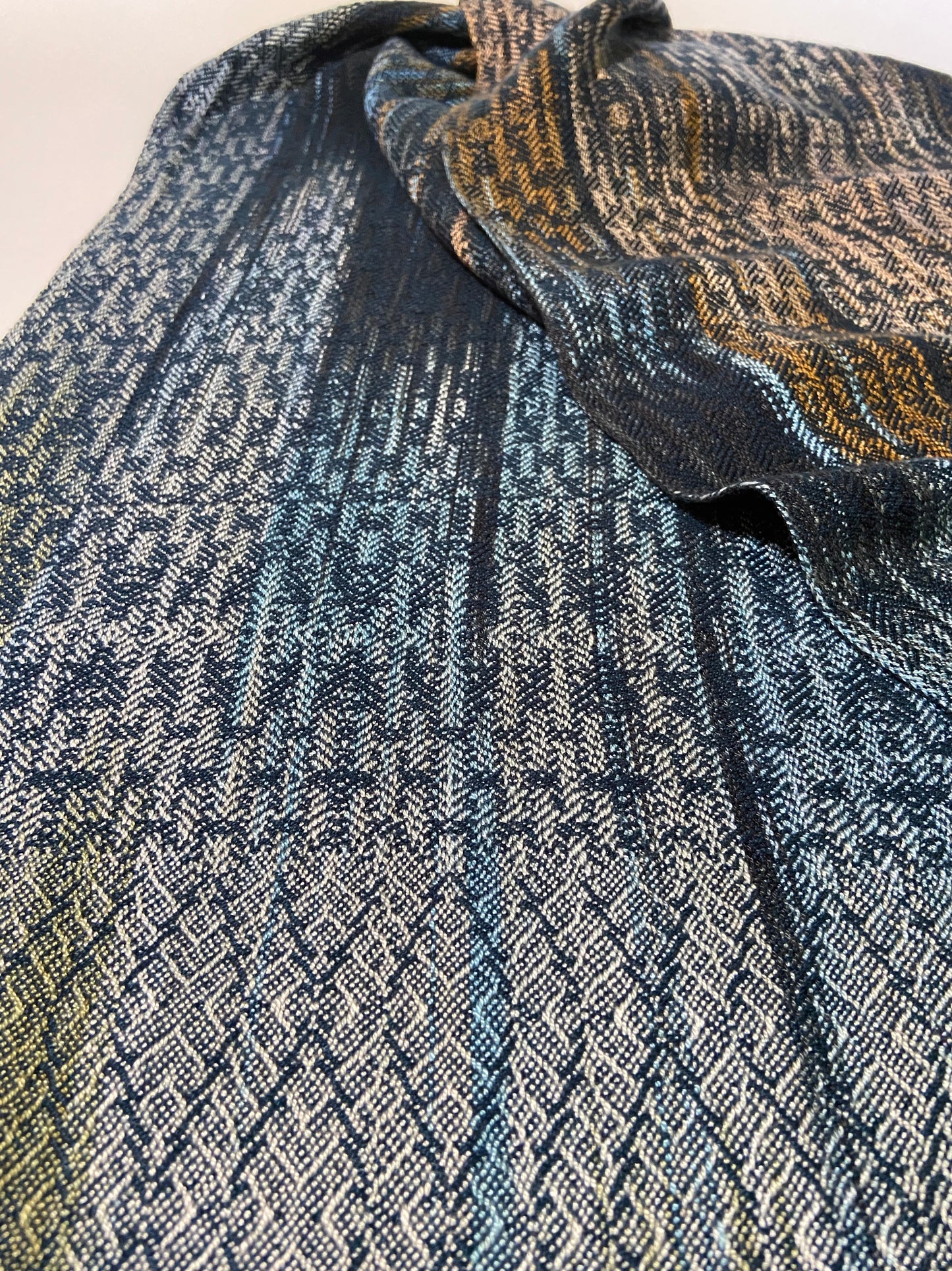 Silver Breasted Broadbill Classic Scarf - Modern Geometric Black